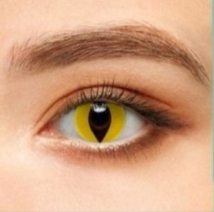 NEW Yellow CAT EYE Halloween Contact Eyewear SALE $$